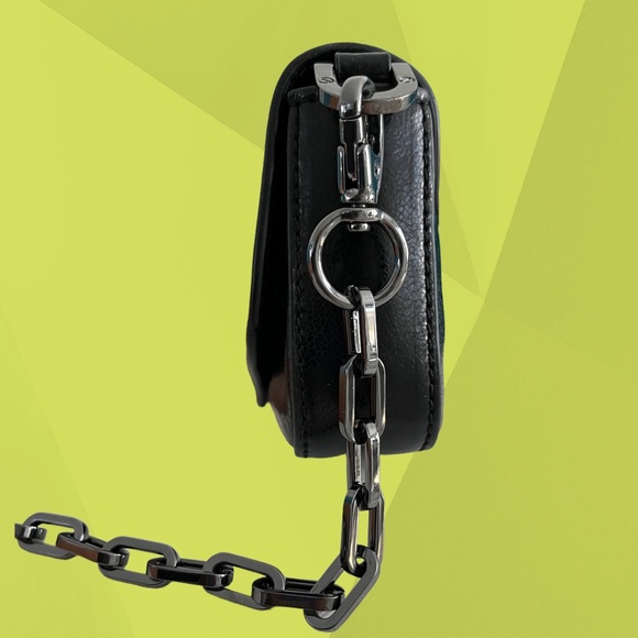 TORY BURCH new black textured leather mini bag clutch NEW TAG Mother’s Day gift - Picture 4 of 10